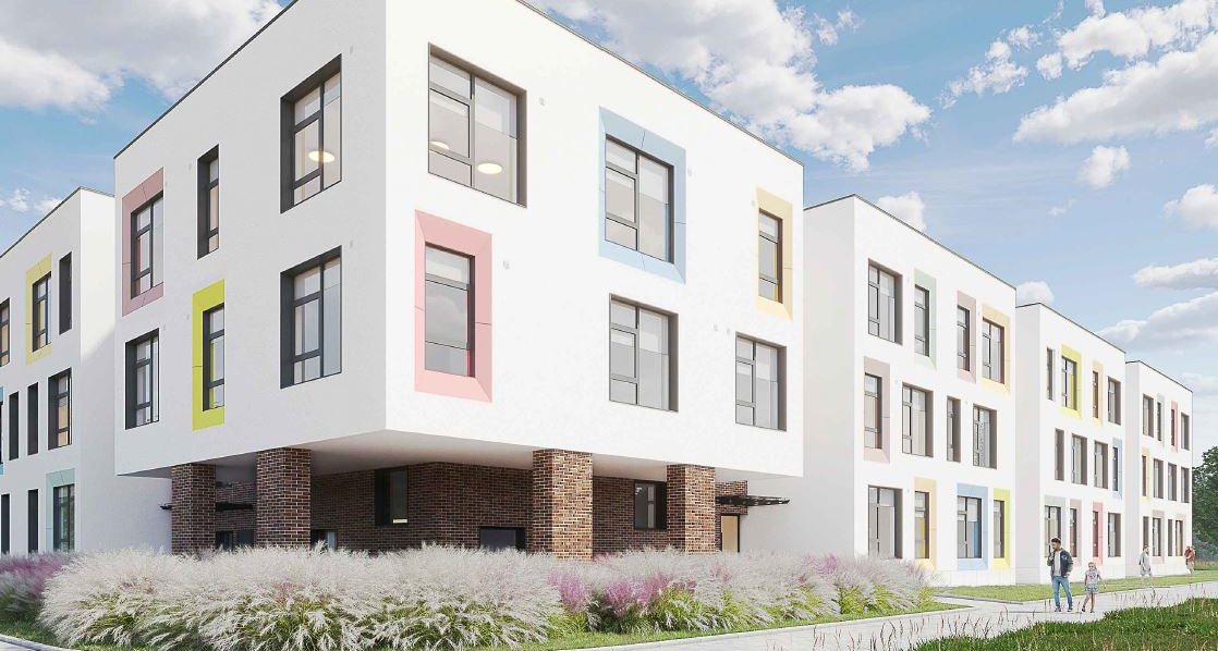 Началось возведение первых этажей детского сада в квартале «Белый Град»